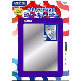 BAZIC BAZIC Magnetic Locker Mirror 1 Pack Assorted C olors