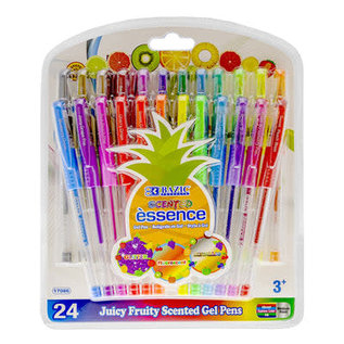 BAZIC BAZIC Essence Gel Pen 24 Scented Glitter Neon Metalllic Color w/ Cushion Grip