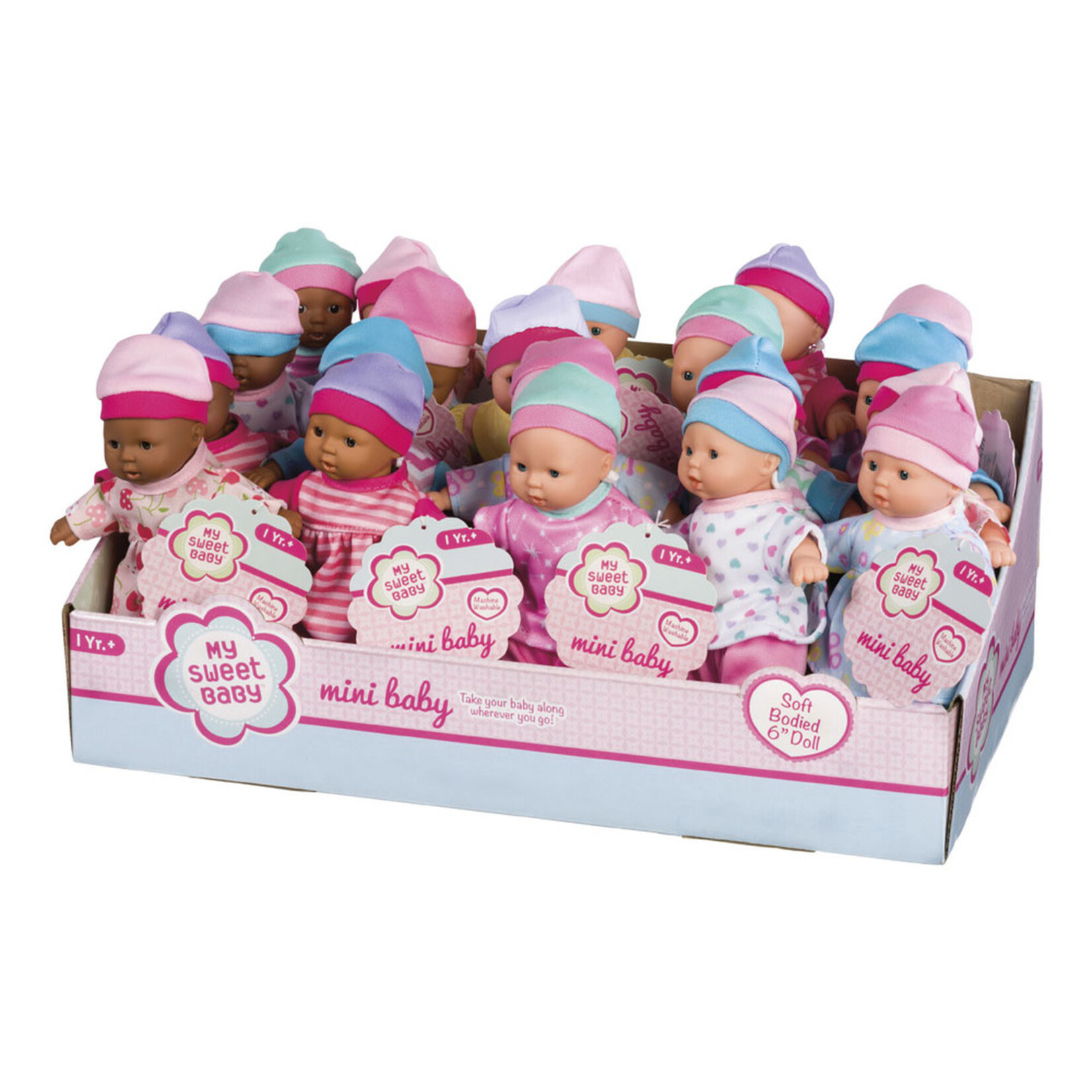 TOYSMITH My Sweet Baby Mini Babies-Asst Skin Tones [65514]