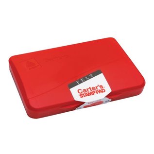 AVERY Carter's Pre-Inked Felt Stamp Pad, 4.25 x 2.75, Red