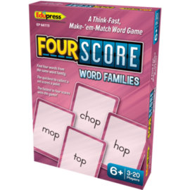 Teacher Created Resources Four Score Card Game: Word Families