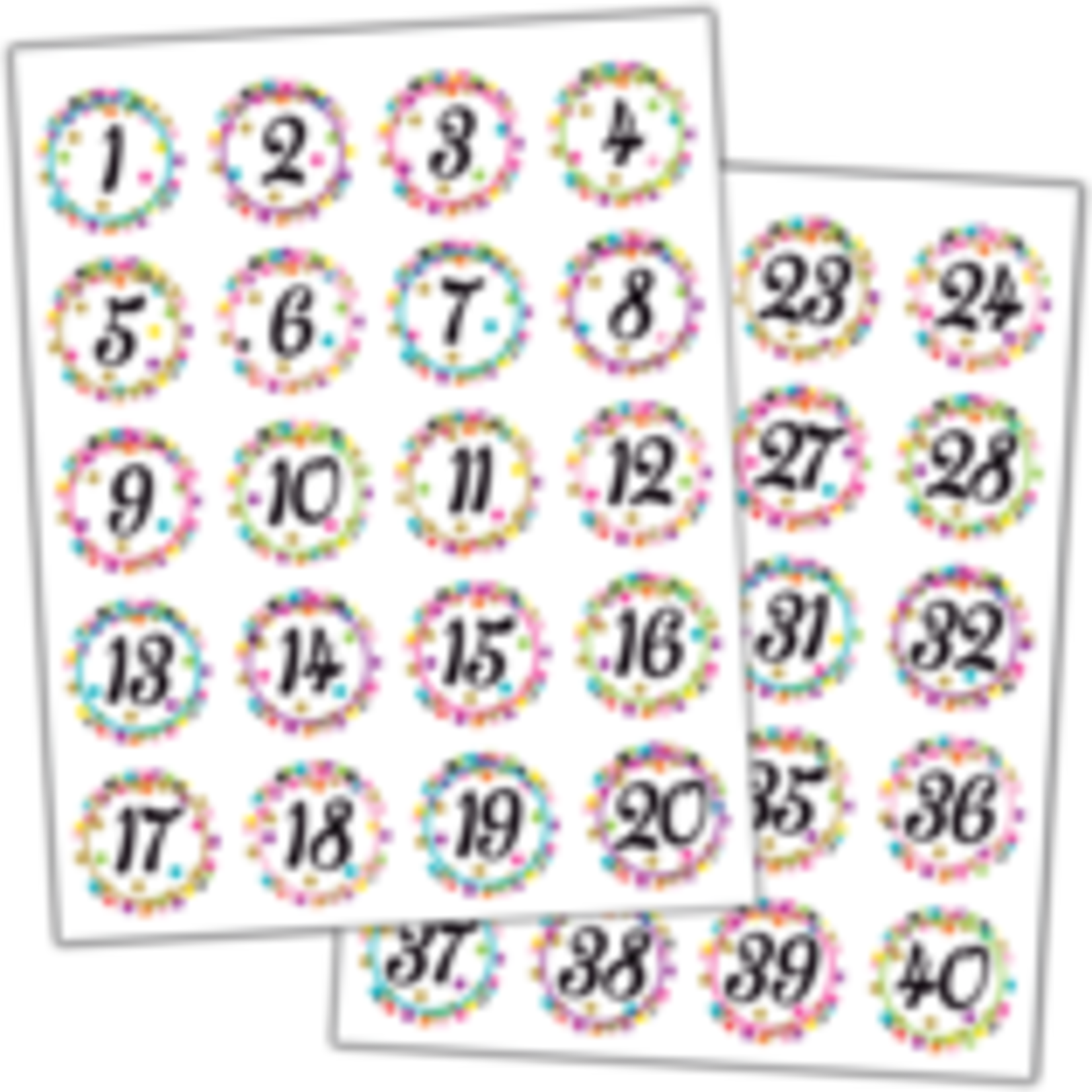 Teacher Created Resources Confetti Numbers Stickers [TCR5574]