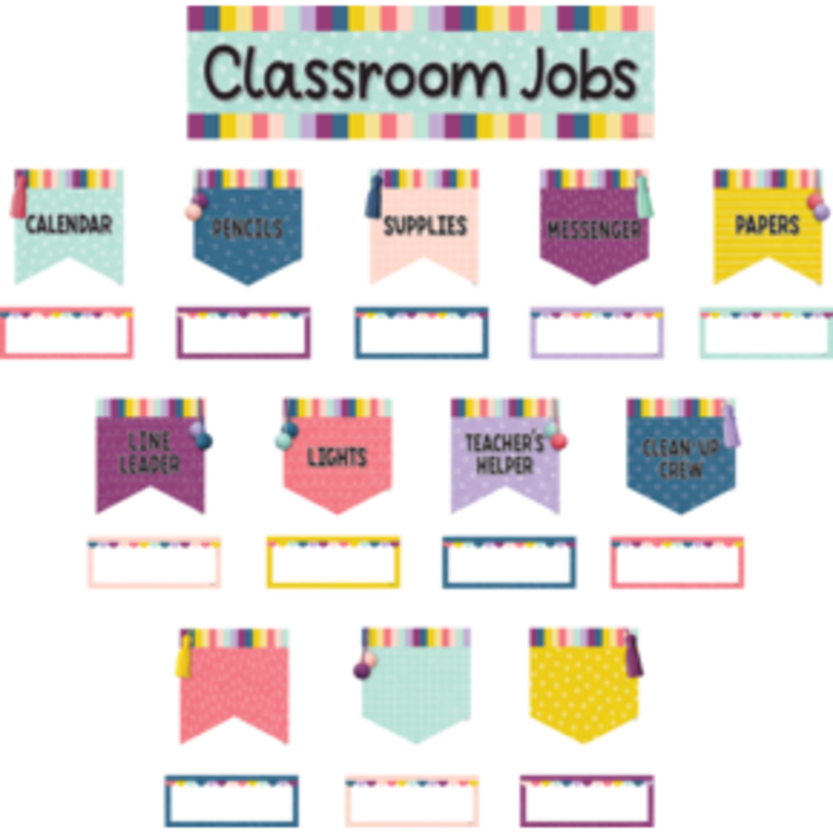 Teacher Created Resources Oh Happy Day Classroom Jobs Mini Bulletin Board [TCR9024]
