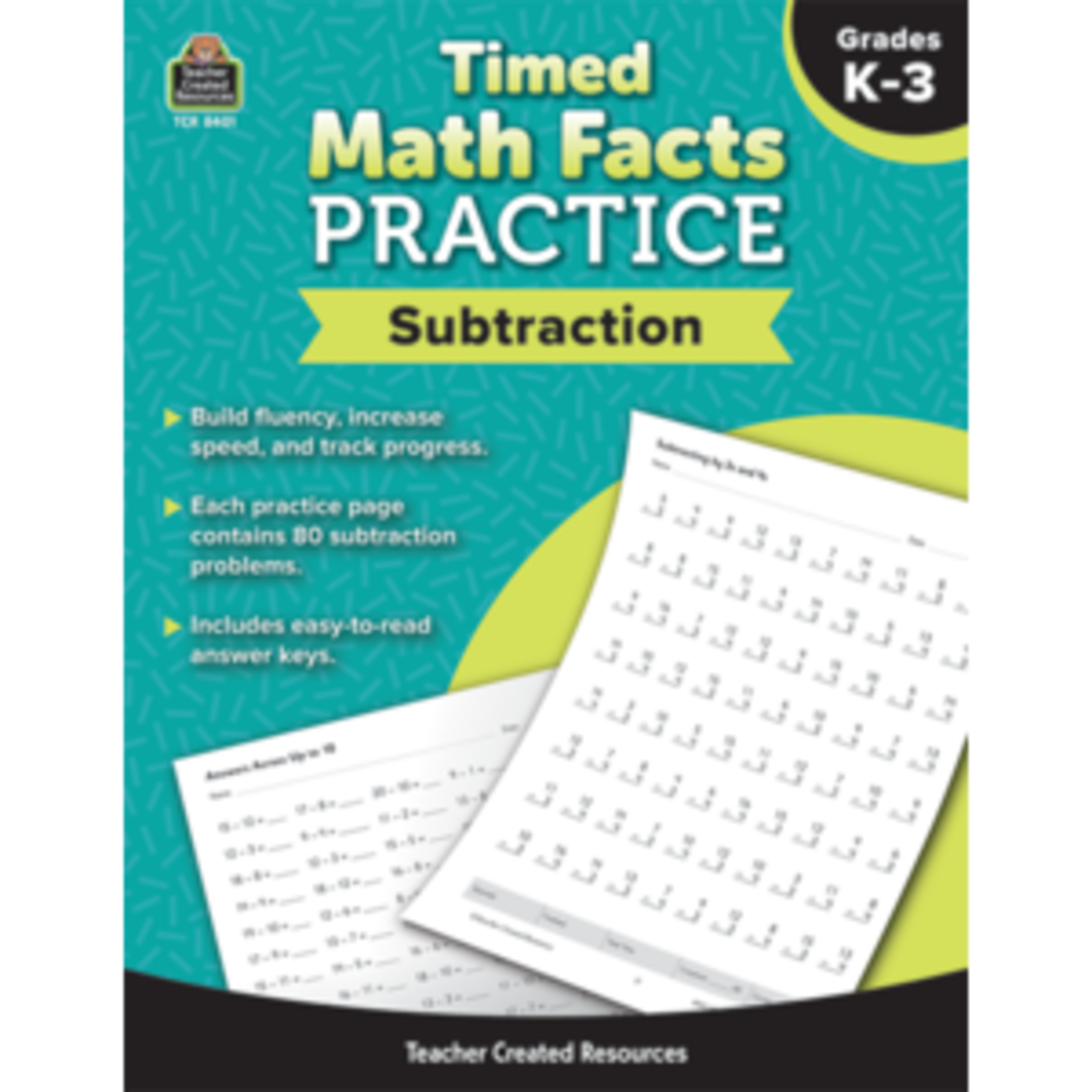 Teacher Created Resources Timed Math Facts Practice: Subtraction [TCR8401]