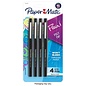 PAPERMATE Paper Mate Flair Felt Tip Pens, Medium Point (0.7 mm), Black, 4 Count