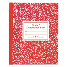 Roaring Spring  3rd Grade Ruled Composition Book, Manuscript Format, Red Cover, 9.75 x 7.75, 50 Sheets