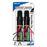 BAZIC BAZIC 8mm Jumbo Chisle Tip Permanent Marker (2/Pack) [1213]