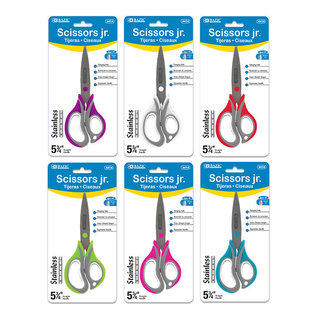 BAZIC BAZIC 5-3/4" Two-Tone Soft Grip Kid's Scissors