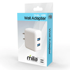 MILA USB 2-Port Wall Adapter