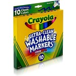 CRAYOLA Crayola Ultraclean Broadline Classic Washable Markers 10 CT [CYO587851]