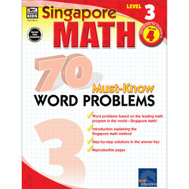 Carson-Dellosa Publishing Group Singapore Math: 70 Must-Know Word Problems - Level 3 (4) Book