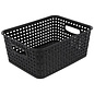 the Spring shop Black Woven Rectangle Basket - Small