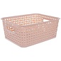the Spring shop Pink Woven Rectangle Basket - Small