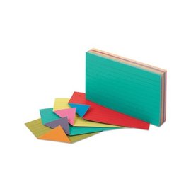 OXFORD Oxford Extreme Index Cards, 3 x 5, Vivid Assorted