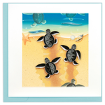 QUILLING CARDS, INC Quilled Sea Turtle Hatchlings Greeting Card [BL1219]