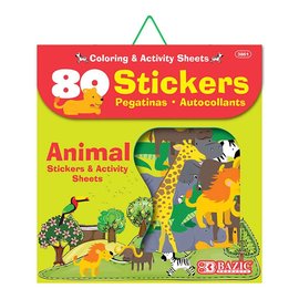 BAZIC BAZIC Animal Series Assorted Sticker (80/Bag)