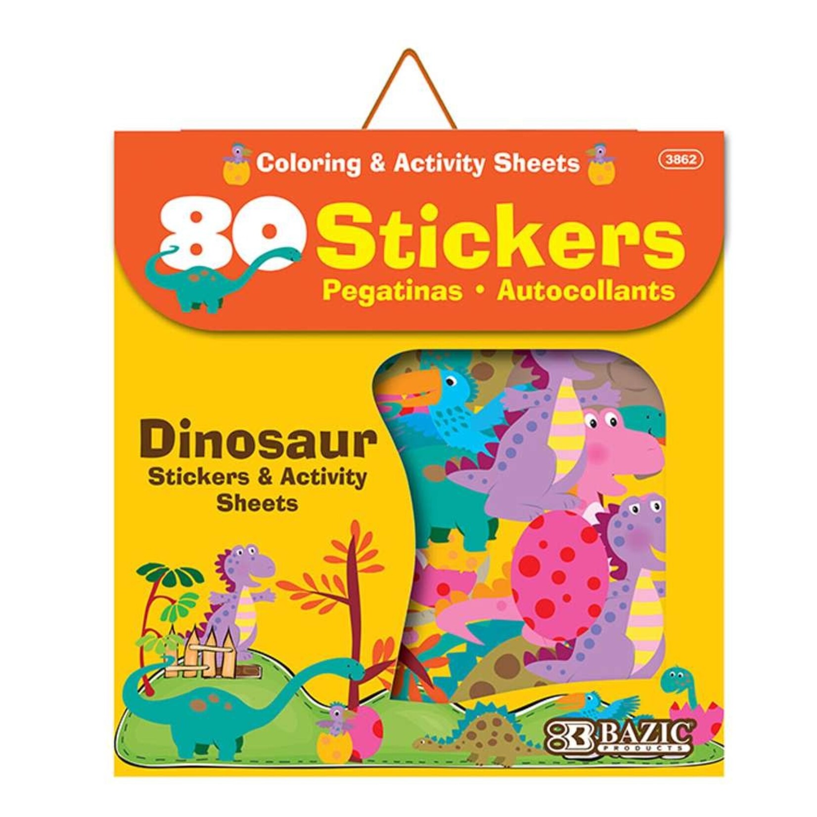 BAZIC BAZIC Dinosaur Series Assorted Sticker (80/Bag) [3862]