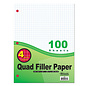 BAZIC BAZIC 100 Ct. 4-1" Quad-Ruled Filler Paper