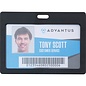 ADVANTUS Advantus Horizontal Rigid ID Badge Holder Support 3.25" x 2" Media - Horizontal - Plastic - Black