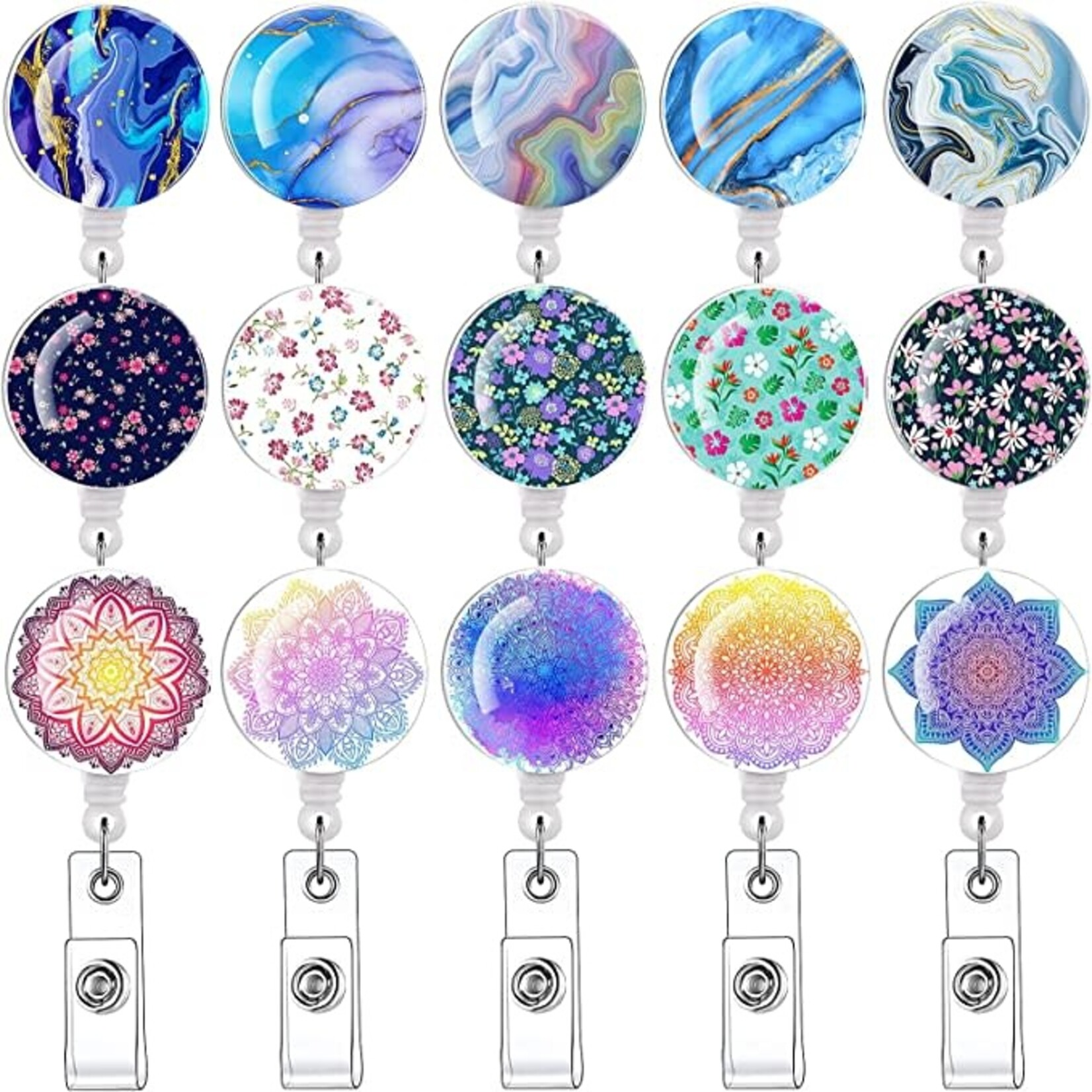 TAMHOO Decorative Retractable Badge Holder with Alligator Clip 24IN Wire Cord [B09N2L3QQX]