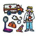 JILLSON ROBERTS Prismatic Mini Doctors Stickers [S7261]