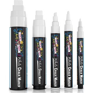 ‎Crafty Crown White Chalk Markers (3mm) 5 Pack