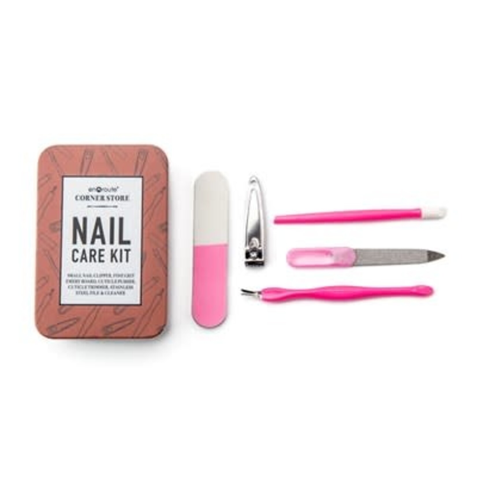 DM Merchandising En Route Corner Store 5pc Nail Kit w/Tin [ENRNK12]