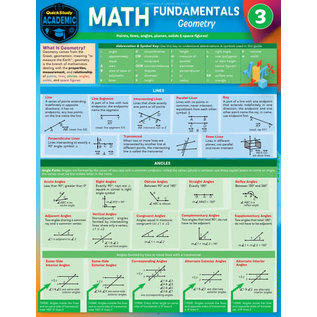 QuickStudy QuickStudy | Math Fundamentals 3: Geometry Laminated Study Guide