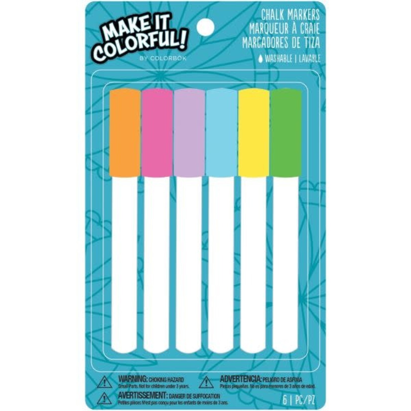 Colorbok Colobok Make It Colorful Chalk Markers 6/Pkg [NOTM655488]