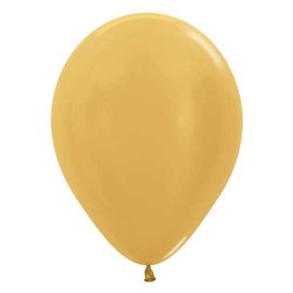 Betallic Betallatex 11 Inch Latex Balloons 100 Count Metallic Gold