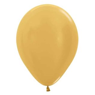 Betallic Betallatex 11 Inch Latex Balloons 100 Count Metallic Gold