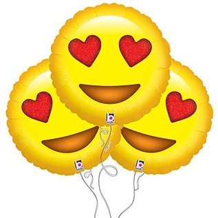 Betallic Starstruck Love Emoji Mylar Balloon 3 Pack