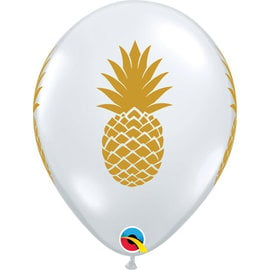 Qualatex Golden Pineapple 11 Inch Latex Balloons 50 count