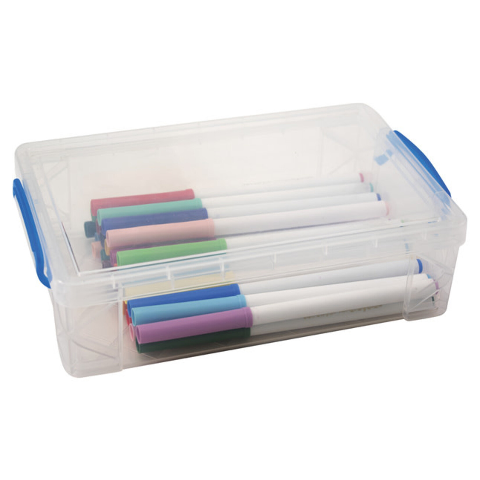 ADVANTUS Advantus Super Stacker Pencil Box, Large, Clear [37539]