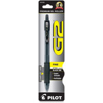 Pilot G2 Retractable Gel Ink Rollerball Pens, Fine Pen Point - 0.7 mm Pen Point Size Refillable - Retractable - Black Gel-based Ink - Translucent Barrel - 1 Each [PIL31026]
