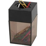 Business Source Business Source Paper Clip Holder 2" x 3" x - 1 Each - Smoke [BSN11796]