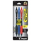 Pilot G2 Premium Gel Pen, Retractable, Fine 0.7 mm, Assorted Ink Colors, Smoke Barrel, 3/Pack