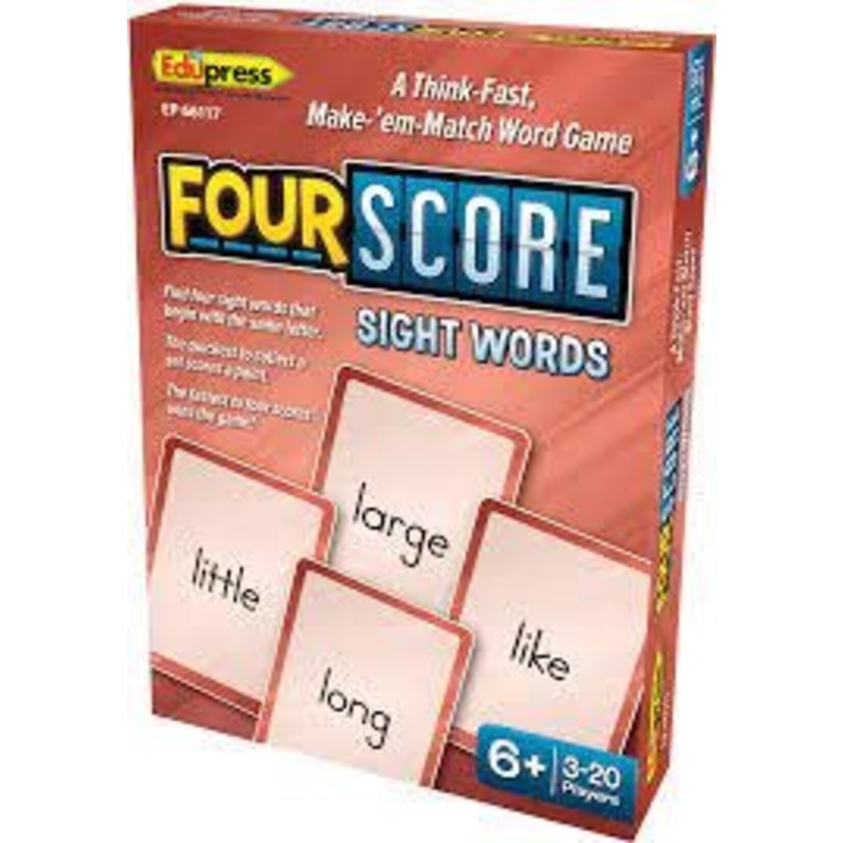 Teacher Created Resources Four Score Card Game: Sight Words [TCR66117]