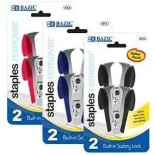 BAZIC BAZIC Claw Style Staples Remover w/ Safety Lock (2/Pack) (SET OF 3)