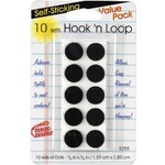 MAGIC-MOUNTS Hook 'n Loop Dots (Black) 10 sets [MS3255B]