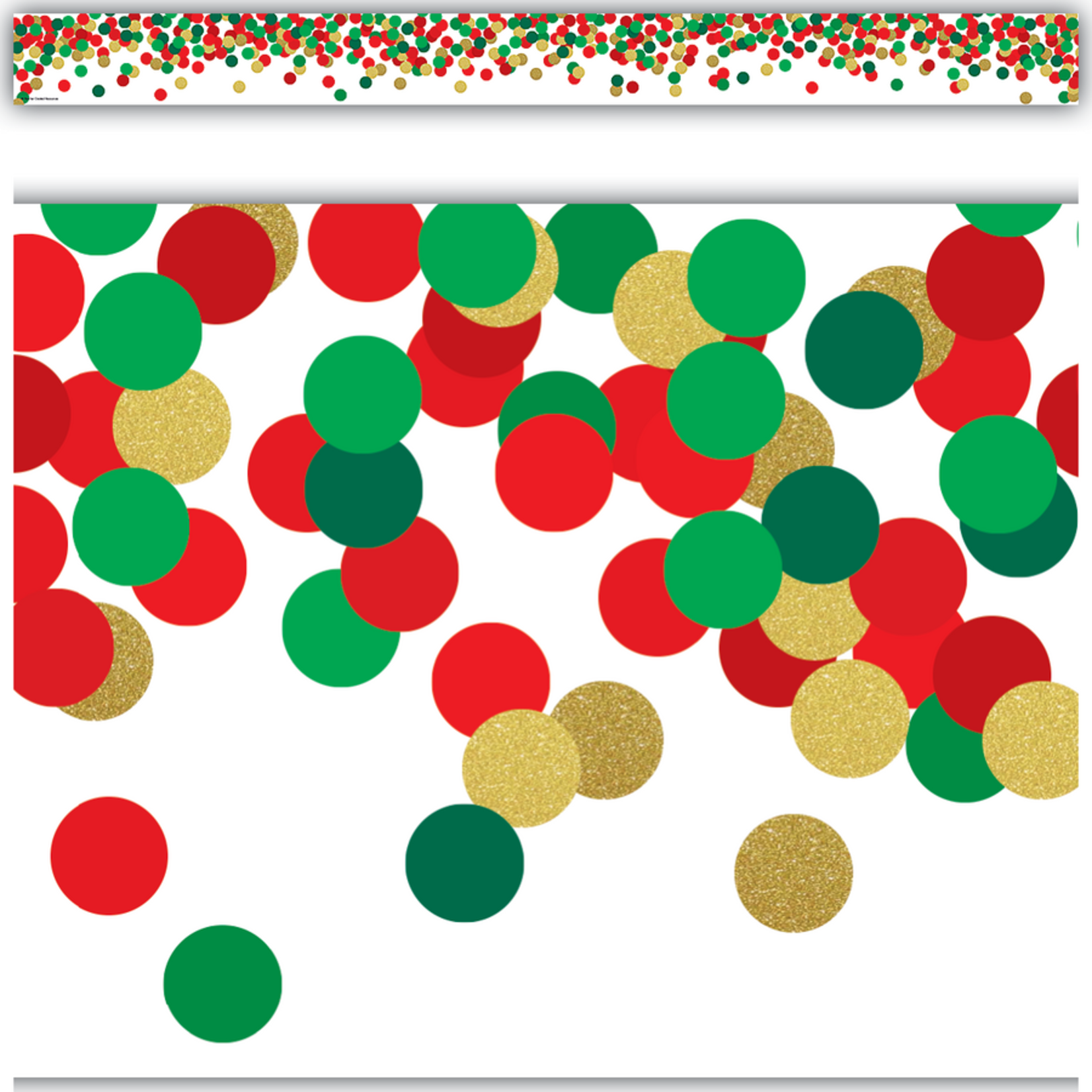 Teacher Created Resources Confetti Christmas Straight Border Trim [TCR8460]