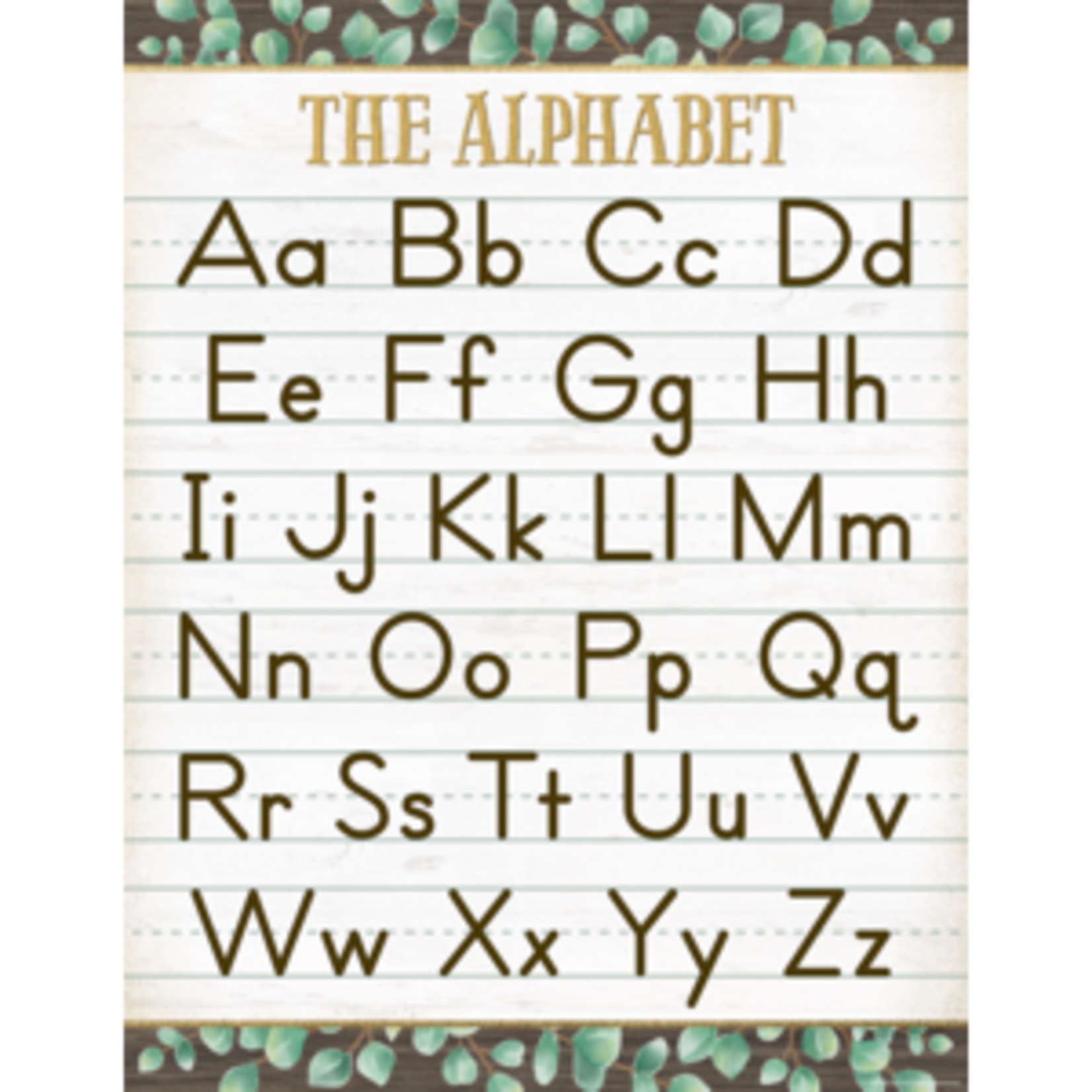 Teacher Created Resources Eucalyptus The Alphabet Chart 17x22 [TCR7983]