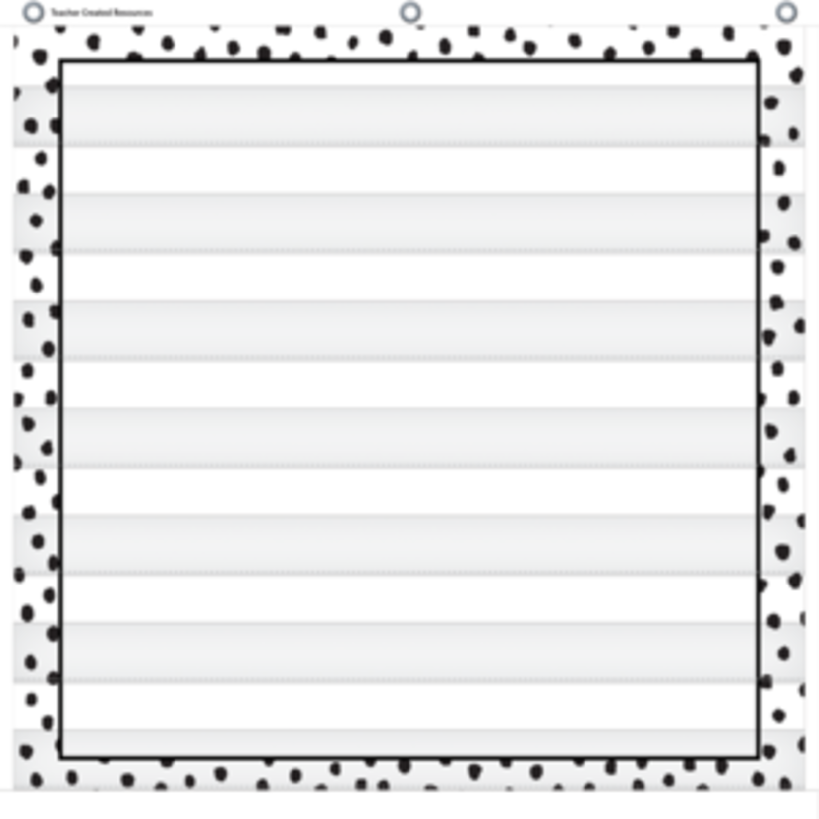 Teacher Created Resources Black Painted Dots on White 7 Pocket Chart [TCR20103]