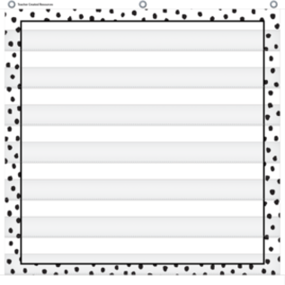 Teacher Created Resources Black Painted Dots on White 7 Pocket Chart