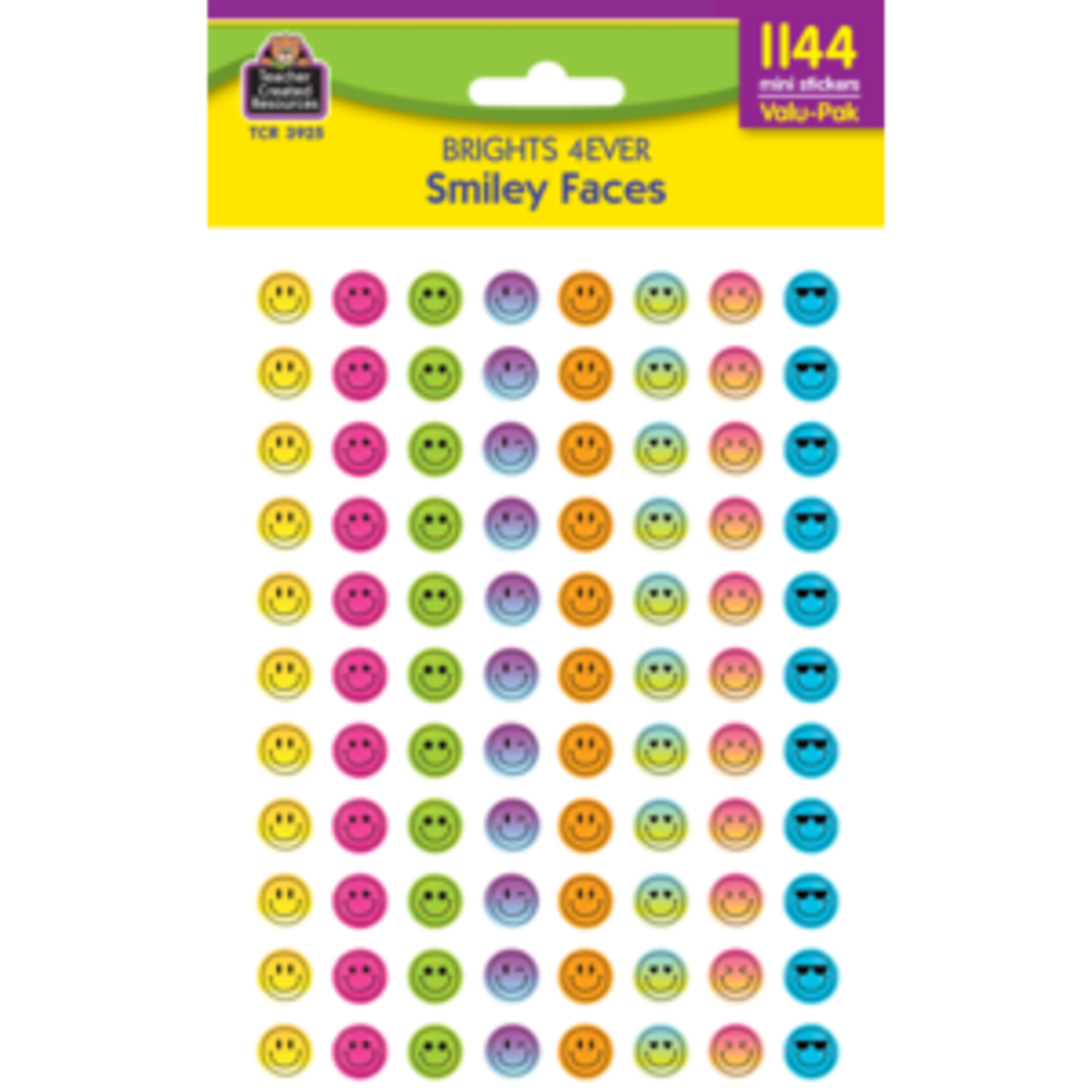 Teacher Created Resources Brights 4Ever Smiley Faces Mini Stickers Valu-Pak [TCR3925]