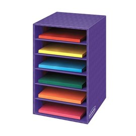 FELLOWES Bankers Box Vertical Classroom Organizer, 6 Shelves, 11.88 x 13.25 x 18, Purple