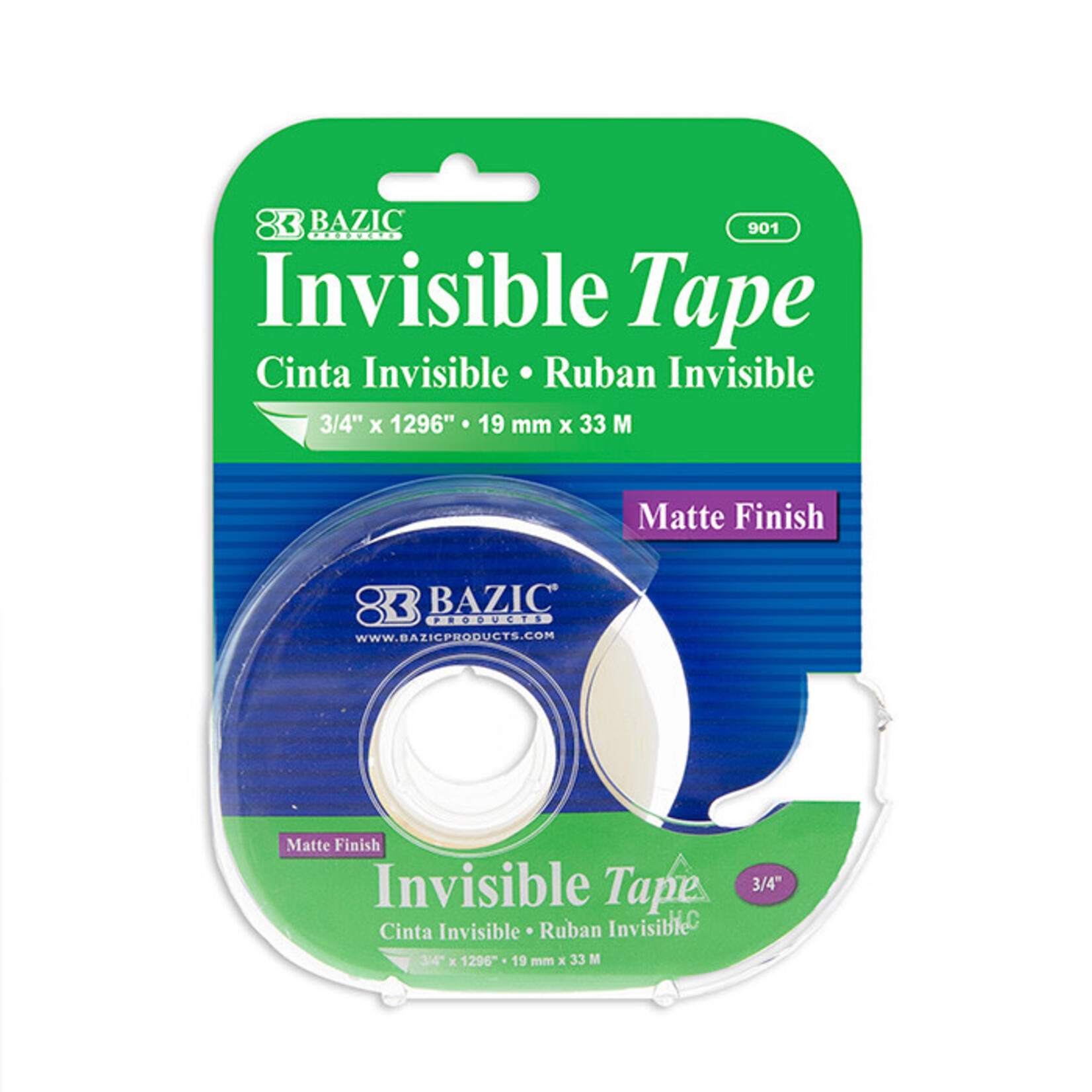 BAZIC BAZIC 3/4" x 1296" Invisible Tape w/ Dispenser [901]