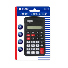 BAZIC BAZIC 8-Digit Pocket Size Calculator w/ Flip Cover