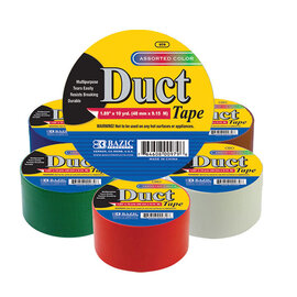 BAZIC BAZIC 1.88" X 10 Yard Assorted Colored Duct Tape