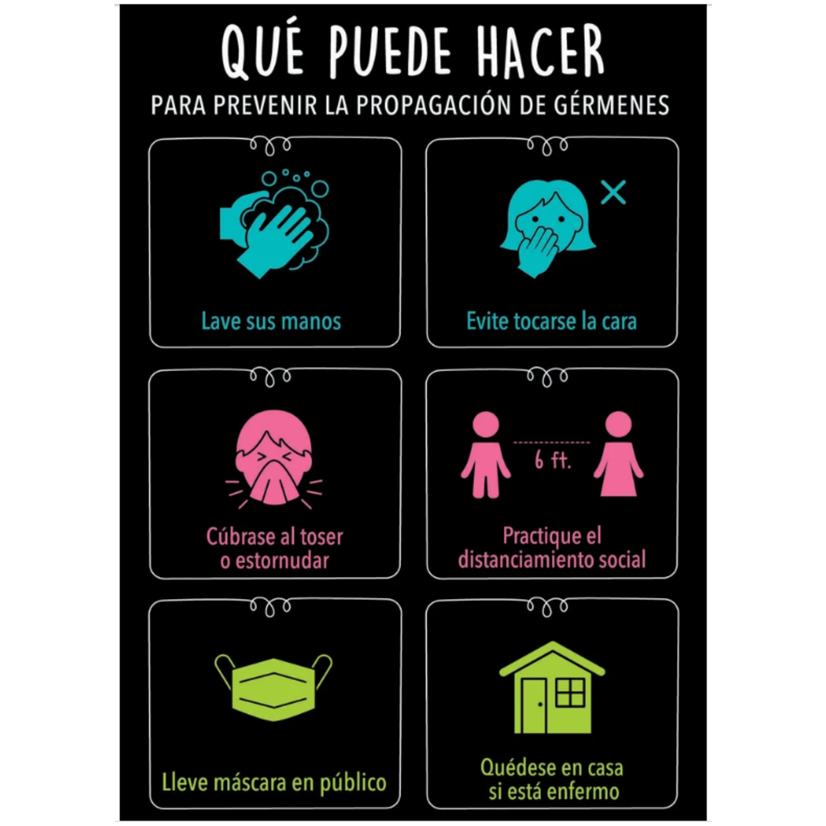 Creative Teaching Press Prevenga la propagación de gérmenes Poster [CTP10407]